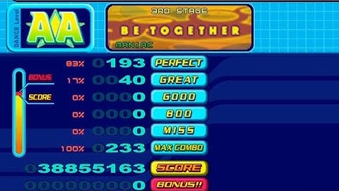 DDR 5thMIX - BE TOGETHER (Maniac, 7) AA FC (no bar)