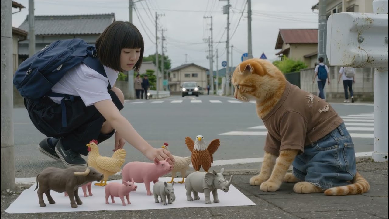 Blind Father Cat Raised His Child With Love and Music | Emotional AI Cat Story