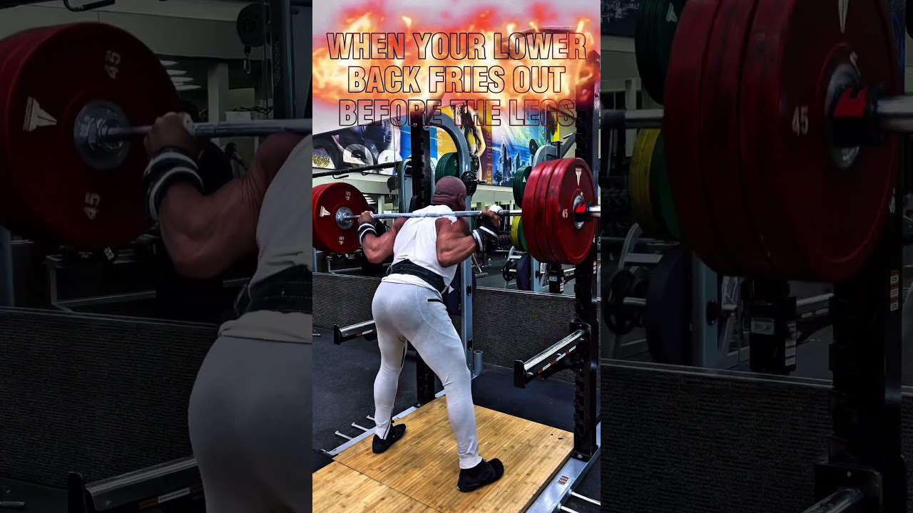 WHEN YOUR LOWER BACK FRIES OUT BEFORE YOUR LEGS: hate when that happens…#squats #fail #motivation