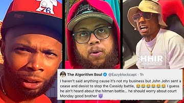 JOHN JOHN DA DON TRIES TO SHUT DOWN CASSIDY VS EAZY W/ CEASE & DESIST! 😳