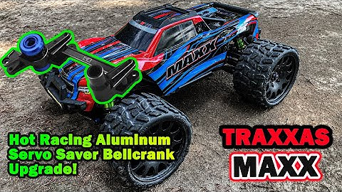 Maxx 4S Hot Racing Aluminum Servo Saver Bellcrank Steering Upgrade! @josephsrc