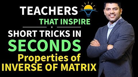 MHT-CET & JEE  Short⚡Tricks | Properties of Inverse of matrix A-1 #matrices #mhtcet #jee