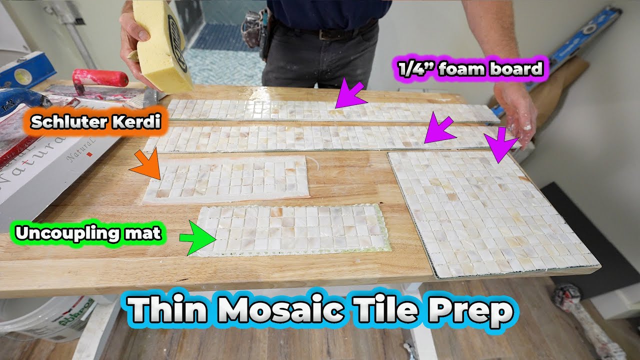 3 Ways to Prepare a Mosaic Accent for a Shower - YouTube