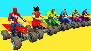 Spiderman and Superheroes Race Quad Bikes Parkour Challenge GTA 5 screenshot 2