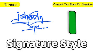✔️ Ishaan Name Signature Style Request Done
