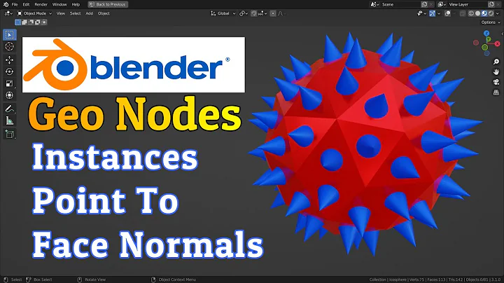 Align Instances To Face Normals | Blender 3.1 Geometry Nodes Tutorial