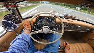 Mercedes Benz 190 SL Roadster - German Autobahn - High Speed POV Drive