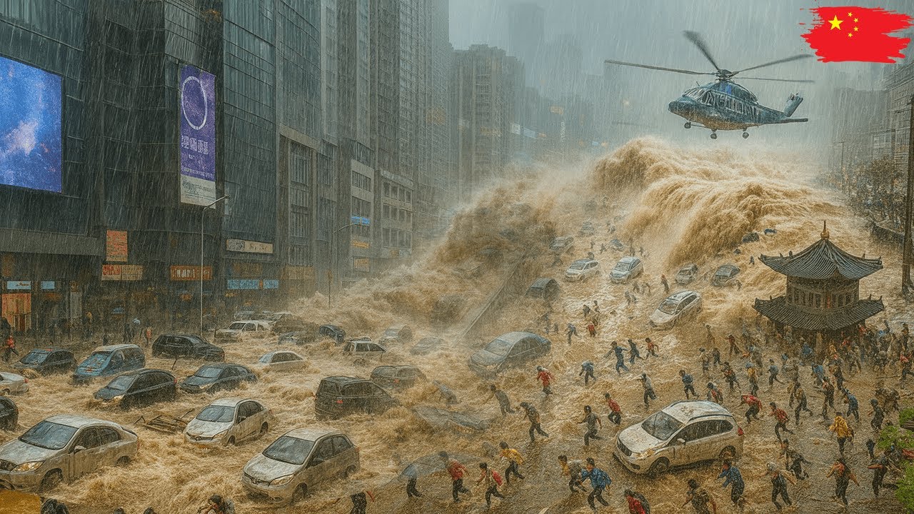 РАЗРУШЕНИЕ ЧУНЦИНА В КИТАЕ: 56 дюймов дождя затопили горный мегаполис, пострадали миллионы людей