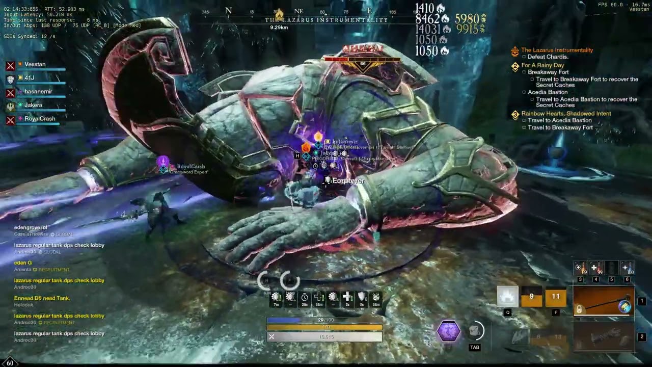 Lazarus, Chardis cant be hit by PoF or Meteor Shower..