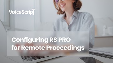 Configuring RS PRO for Remote Proceedings
