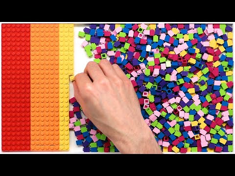 1,296 Toy Bricks Sorted by Color (Time-Lapse)