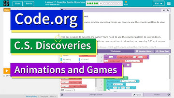 Complex Sprite Movement Lesson 17.6 Code.org Tutorial with Answers