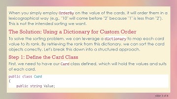 How to Sort Items by Rank using a Dictionary in C#