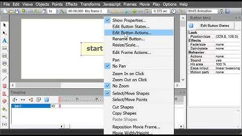 Creating Buttons, Button States, and Attaching Audio and Actions