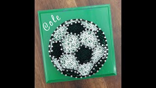 Soccer Ball String Art basic instructions tutorial
