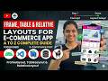 FrameLayout, TableLayout & RelativeLayout for E-Commerce App | MSBTE