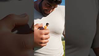 giant men and tiny guy