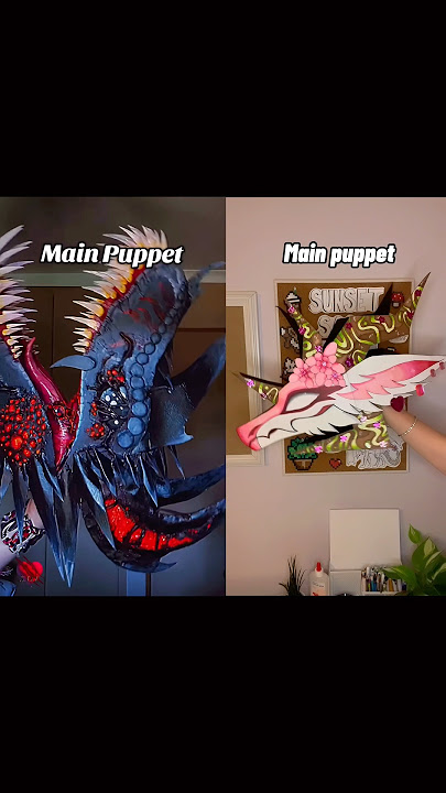 Dragon Puppet Duet With @scaroflove #paperart #papercrafts #paperdragon #shorts #trending #trend