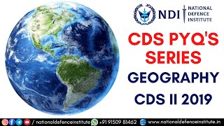 Geography MCQ's | CDS PYQs Series | CDS 2 2019  Geography Questions screenshot 2