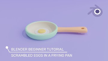 How to create cute Scrambled eggs in a frying pan | Blender Beginner Tutorial