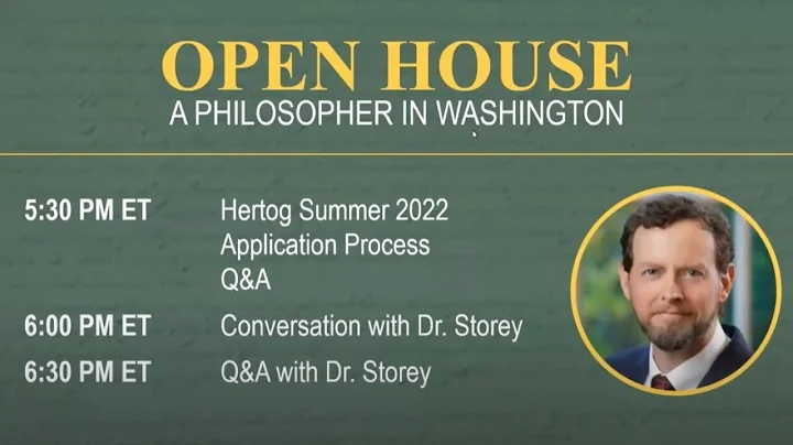 Open House with Dr. Ben Storey