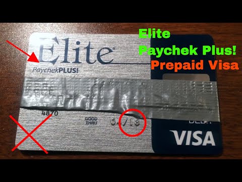 ✅  Elite Paychek Plus Prepaid Visa Debit Review ?
