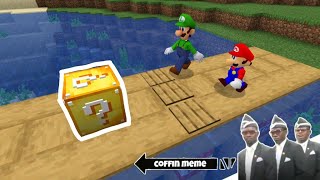 Traps for Mario and Luigi in Minecraft - Coffin Meme