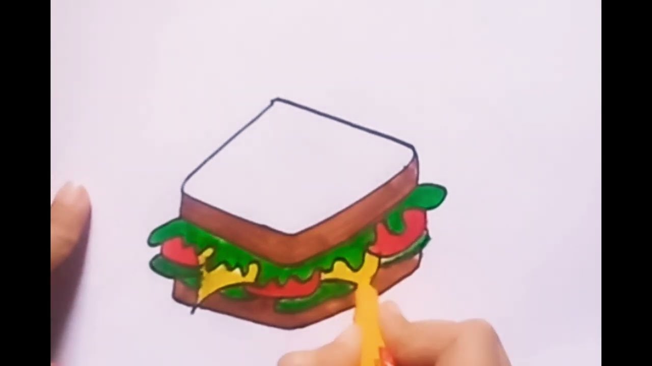 easy sandwich drawing🎨 