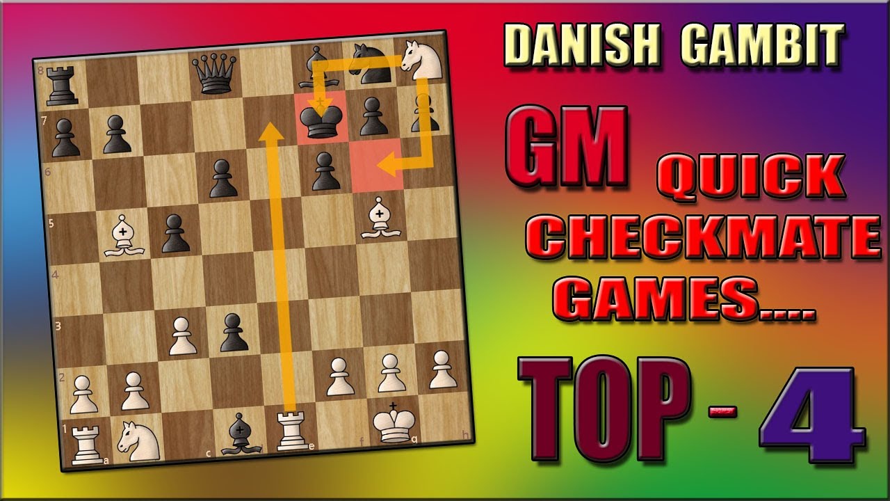 [TOP 4] BEST CHECKMATE GAMES FOR ''DANISH GAMBIT''||THE DANISH GAMBIT ...
