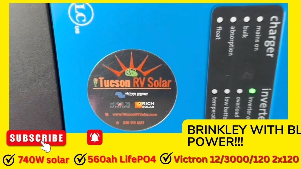 Установка солнечных батарей и литиевой батареи 560 Ач в автодоме Brinkley RV | Система Victron + ...