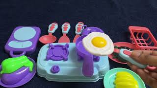 7 Minutes Of Satisfying Toy Kitchen Cooking Asmr Making Omelette & Brinjal Satisfying Sounds