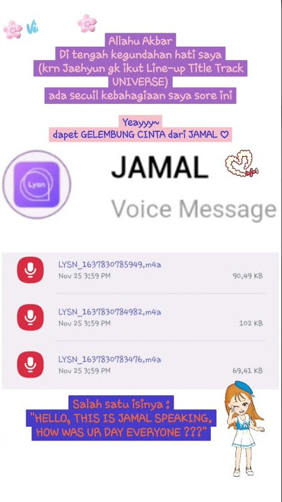 JAEHYUN JAMAL Voice Message BBL