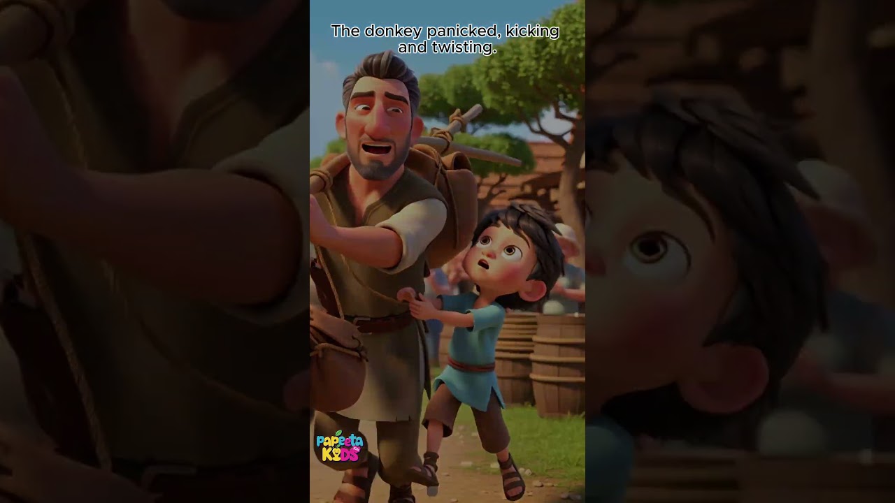 The Father, Son, and Donkey | Funny Moral Story for Kids | Papeeta Kids