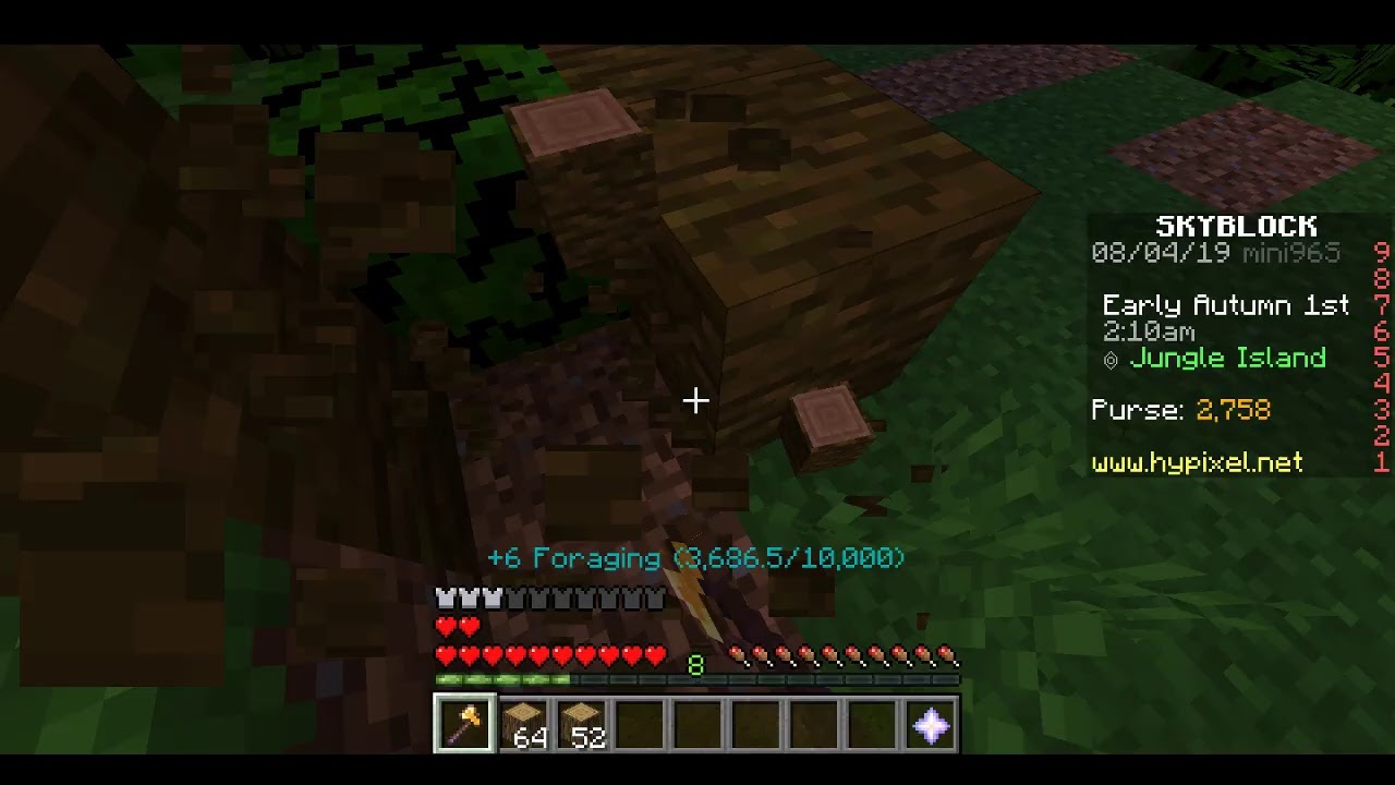 GETTING THE JUNGLE AXE LIVE!!! (Hypixel Skyblock} YouTube