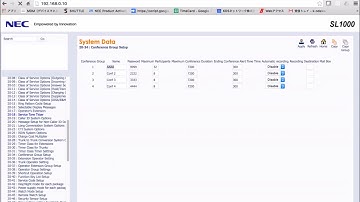 PBX  NEC SL1000(SL2100)  SETUP CONFERENCE