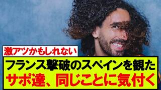 スペイン対フランスでこの男を観たサポ、一斉に反応する