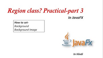 JavaFX tutorial | How to set Background and Background Image in JavaFX?