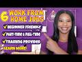 ✅ Beginner-Friendly! 6 Remote Online Jobs - Training Provided - Work From Home Jobs 2026