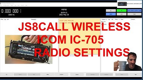 ICOM IC-705 - JS8call - wireless settings for RS- BA1 server