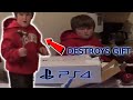 FAKE PS4 Gifts On Christmas - Pranks Gone Wrong ( Kid Destroys Gift)