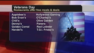 Veterans honored, restaurants offering discounts