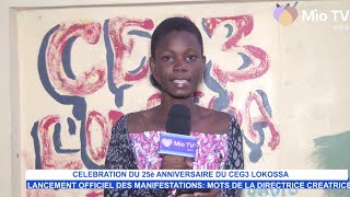 Directrice Créatrice Du Ceg3 Lokossa Ogoudre Colette Au 25E Anniversaire Du Collège