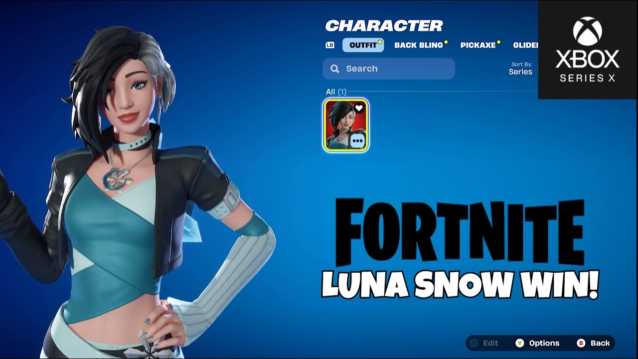 FORTNITE LUNA SNOW WIN! XBOX CHAPTER 7 SEASON 1