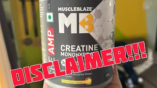 Muscleblaze Creamp Creatine Monohydrate Honest Review Citrus Flavour