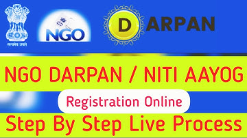 NGO Darpan Registration Live Process Online | NITI Aayog Registration |