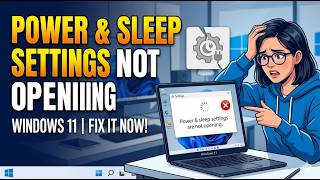 Power and Sleep Settings Not Opening Windows 11