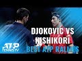 Novak Djokovic vs Kei Nishikori: Best ATP Shots and Rallies