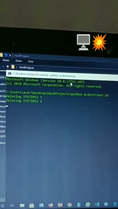 Destroy PC Python Code - YouTube