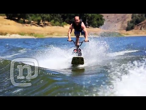 Ryan Nyquist Invents New BMX Wakeboarding Sport! Wakebike: Getting Awesome Ep 4