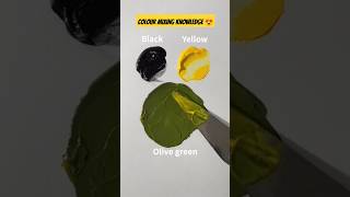 How To Mix Colours? Colour Mixing Olive Green Colour